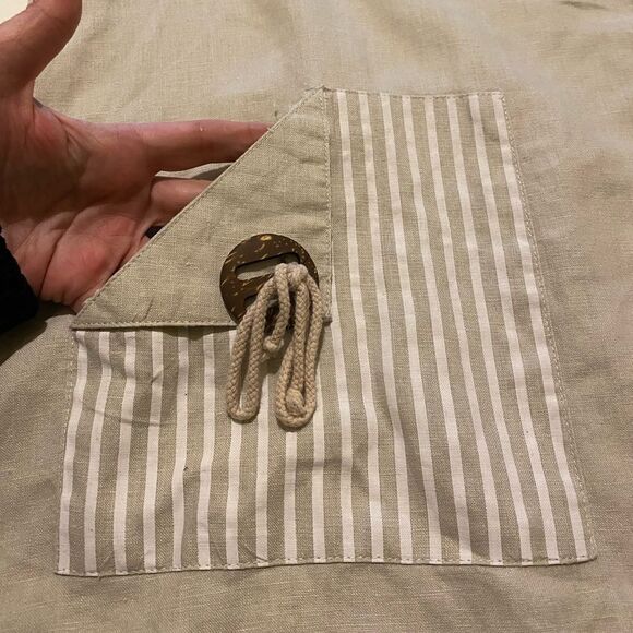 Ali Miles Lagenlook Linen Cotton Blend Oversized Top Coastal Quite Lux Artsy - Picture 5 of 9